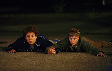 Illustration for article titled Jonah Hill, Michael Cera, and Christopher Mintz-Plasse of Superbad